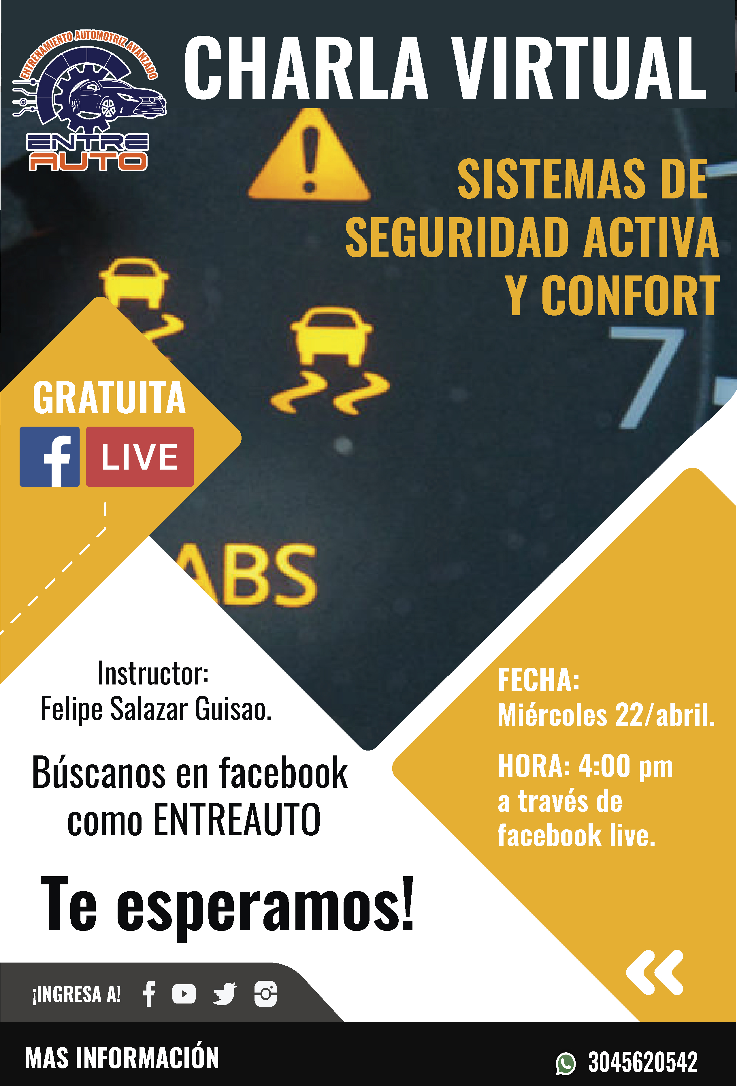 Sistema de seguridad activa y confort (ABS)